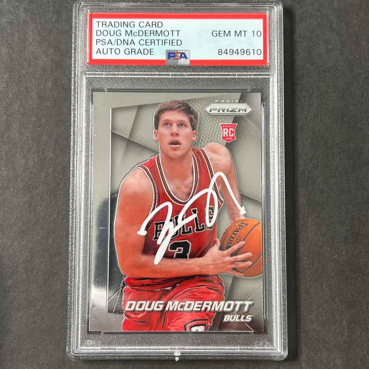 2014-15 Panini Prizm #261 Doug McDermott Signed Card AUTO PSA MINT 10 Slabbed RC