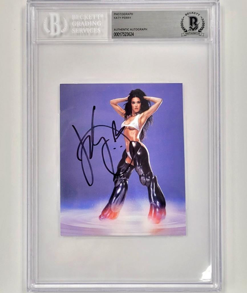 Katy Perry signed 4x5 photo 143 CD insert autograph ~ Beckett BAS