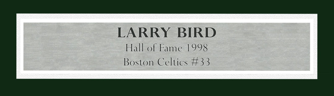 Boston Celtics Larry Bird Signed Framed Green Jersey PSA/DNA