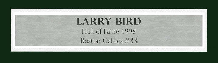 Boston Celtics Larry Bird Signed Framed Green Jersey PSA/DNA
