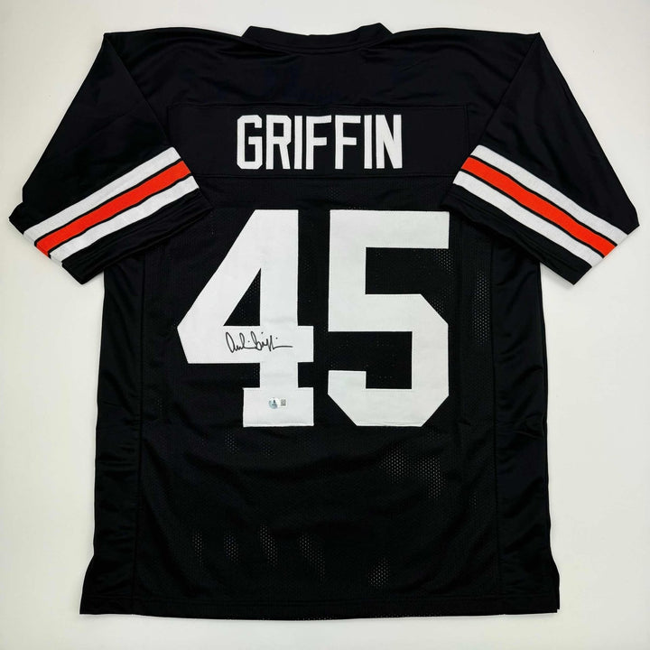 Autographed/Signed Archie Griffin Cincinnati Black Jersey Beckett COA