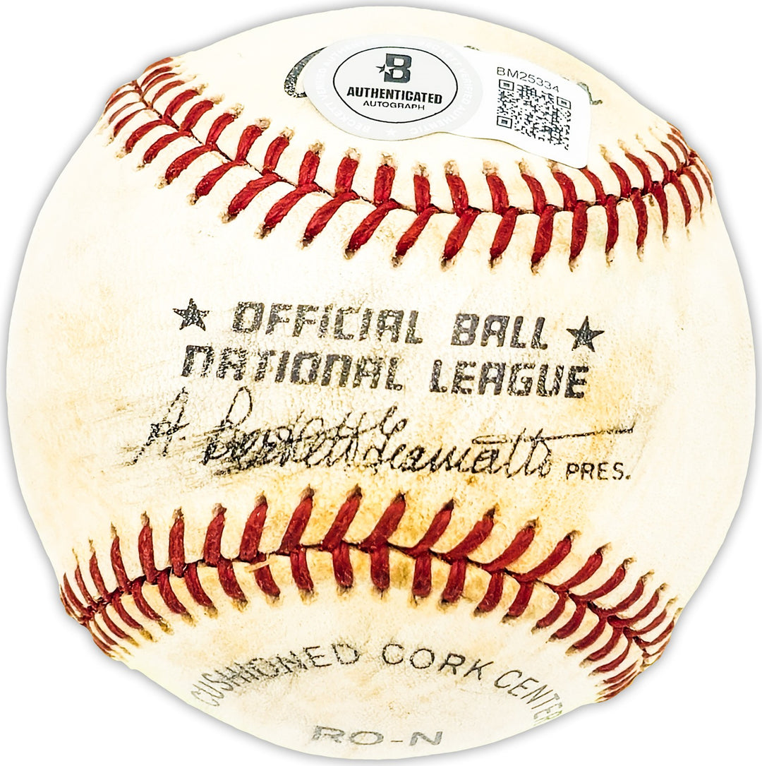 Al Campanis Signed Official NL Baseball Brooklyn Dodgers Beckett BAS QR #BM25334