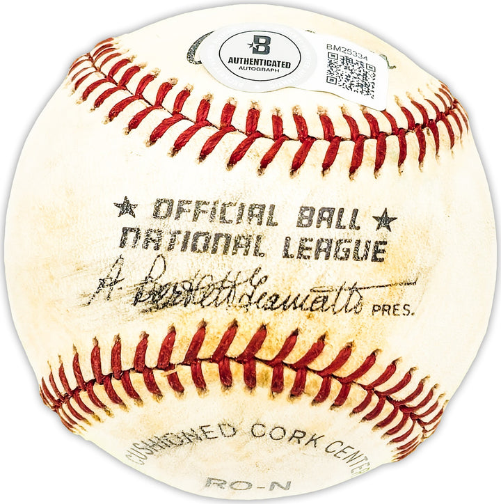 Al Campanis Signed Official NL Baseball Brooklyn Dodgers Beckett BAS QR #BM25334