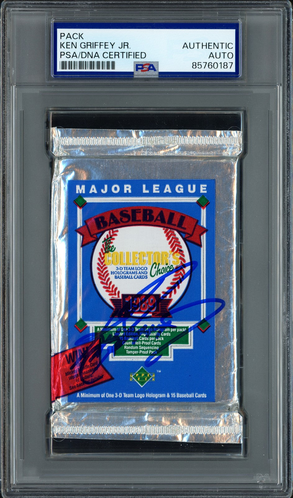 Ken Griffey Jr. Signed 1989 Upper Deck Baseball Low Card Pack Mariners PSA/DNA