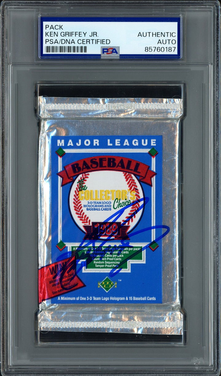 Ken Griffey Jr. Signed 1989 Upper Deck Baseball Low Card Pack Mariners PSA/DNA