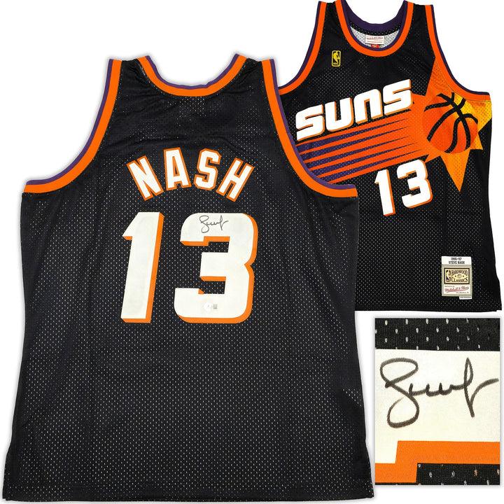 Suns Steve Nash Auto Black Authentic Mitchell Ness 96-97 HWC Swingman Jersey XL