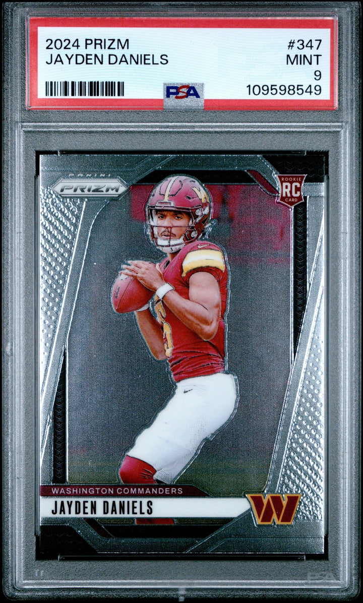 Graded 2024 Panini Prizm Jayden Daniels #347 Rookie RC Card PSA 9 Mint