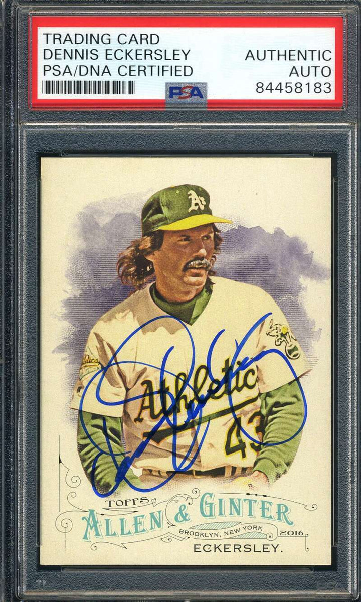 Dennis Eckersley PSA DNA Coa Signed 2016 Allen Ginter Autograph