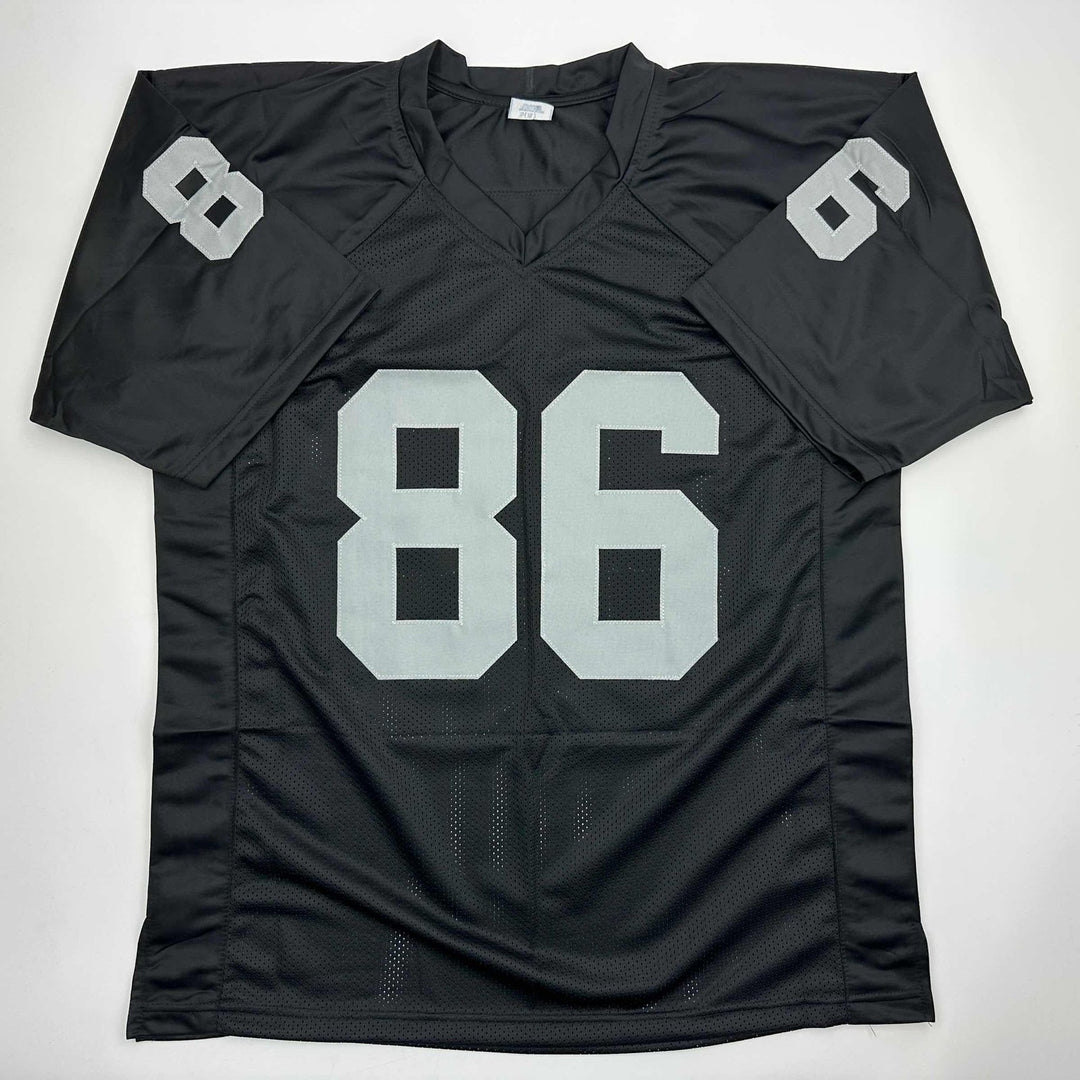 Autographed/Signed Raghib Ismail Rocket Oakland Black Jersey Beckett BA