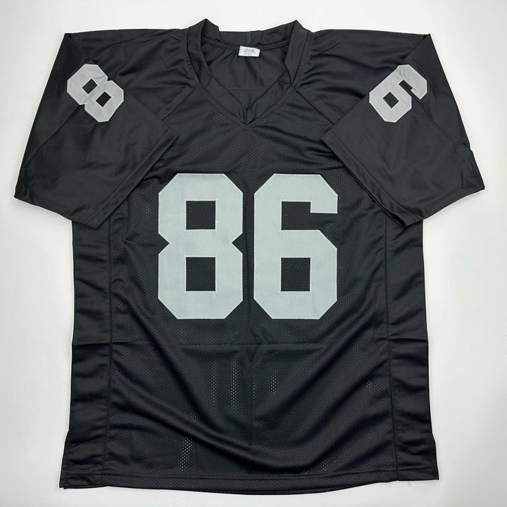 Autographed/Signed Raghib Ismail Rocket Oakland Black Jersey Beckett BA