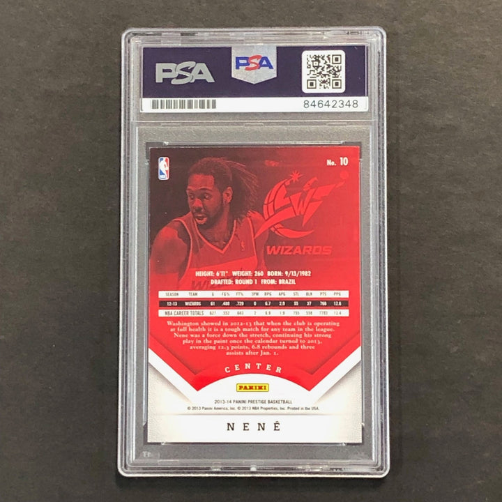 2013-14 Panini Prestige #10 Nene Signed AUTO PSA Slabbed Wizards
