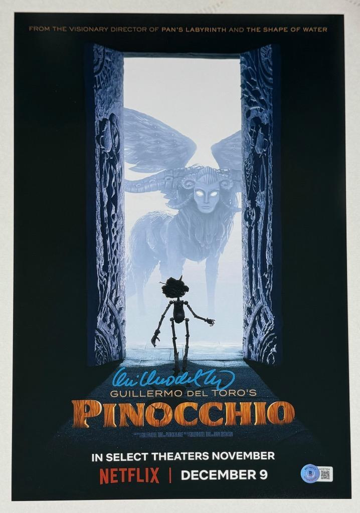 Guillermo Del Toro signed Pinocchio 11x17 Photo Poster autograph ~ Beckett BAS