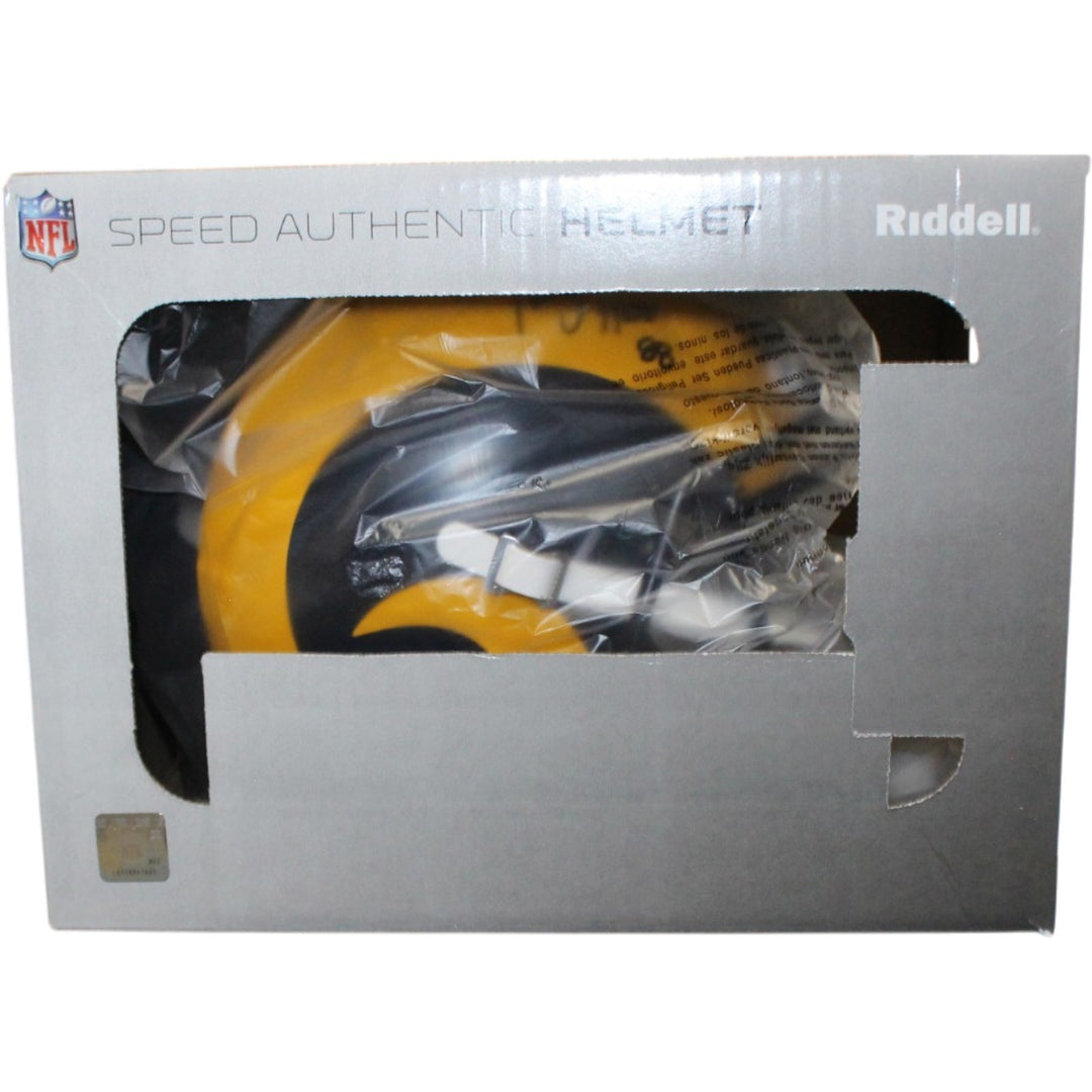 Torry Holt Autographed St Louis Rams Authentic TB Helmet Beckett Witness 56875