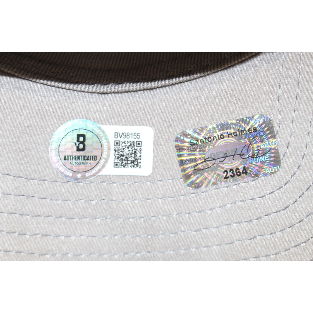 Santonio Holmes Autographed Ohio State Buckeyes Fiesta Bowl Hat Beckett 54998