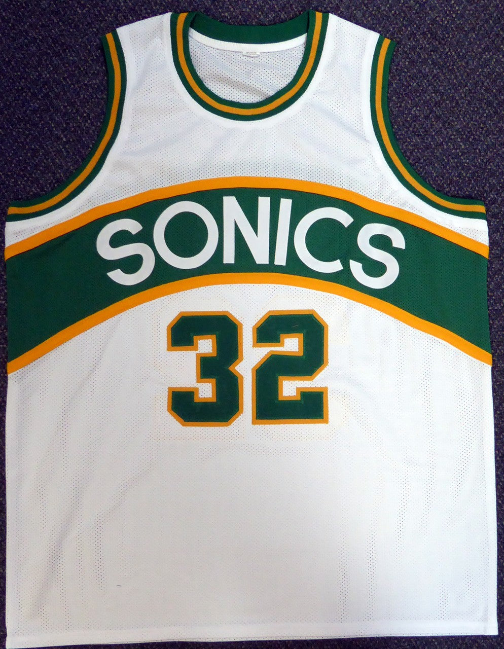 Seattle Sonics Fred Brown Signed White Jersey MCS Holo