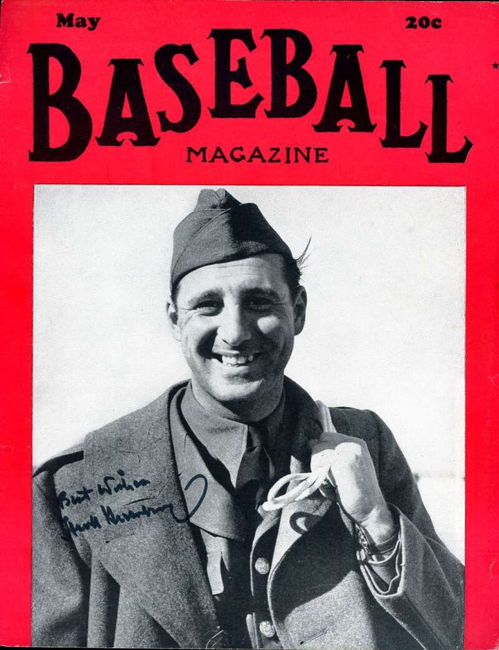 Hank Greenberg PSA DNA Signed 9x11 Baseball Magazine Cover Photo Autograph