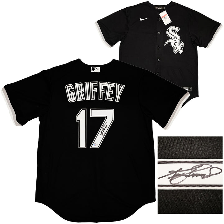 Chicago White Sox Ken Griffey Jr. Signed Black Nike Jersey Size L Beckett Wit