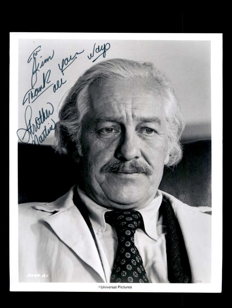 Strother Martin PSA DNA Coa Signed 8x10 Photo Autograph