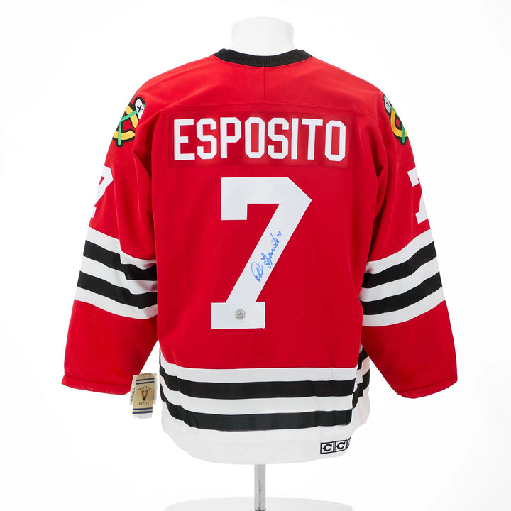 Phil Esposito Autographed Chicago Blackhawks Vintage CCM Jersey
