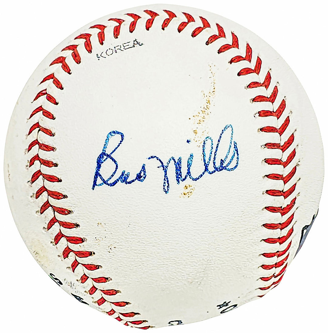Buster Mills Signed Official NCAA Baseball Red Sox Vintage Sig Beckett #BH039021
