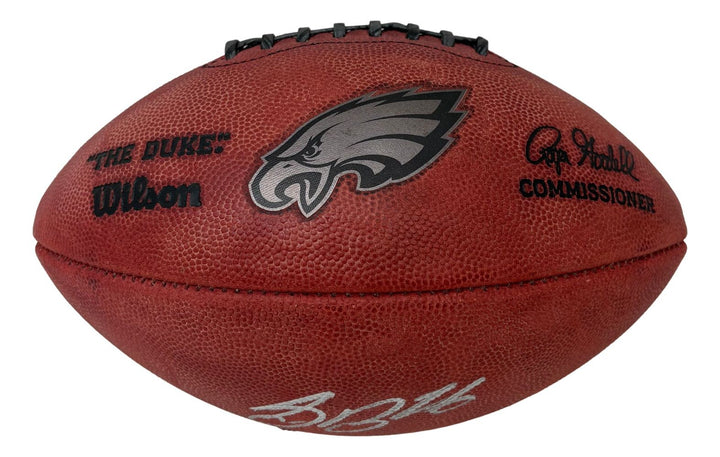 Saquon Barkley Signed Philadelphia Eagles Duke Logo Football PSA/DNA