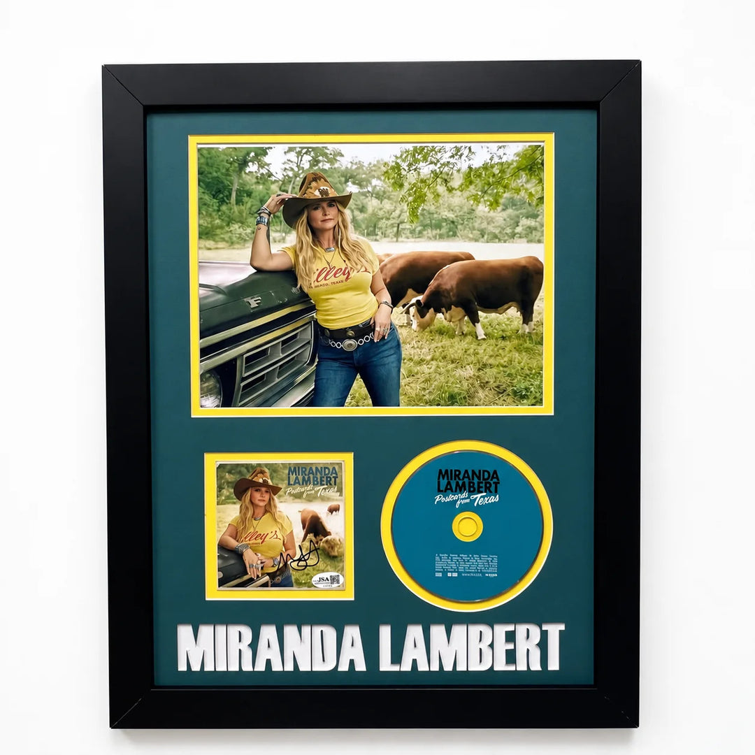 Miranda Lambert Signed Postcards from Texas 16x20 Framed CD Album JSA