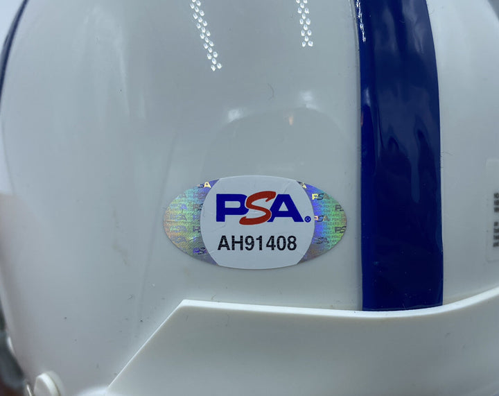 DALLAS CLARK SIGNED AUTOGRAPHED INDIANAPOLIS COLTS FOOTBALL MINI HELMET PSA/DNA