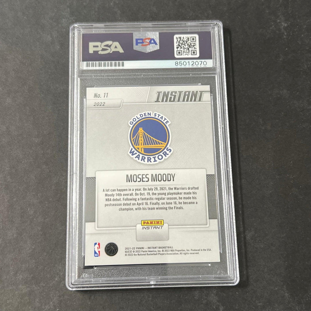 2021-22 Panini Instant #11 Moses Moody Signed Card AUTO PSA Slabbed Warriors