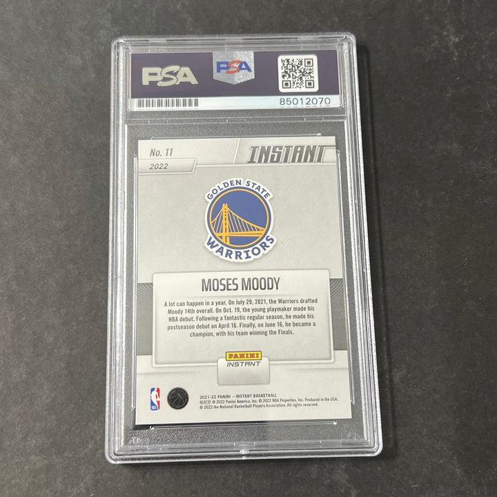 2021-22 Panini Instant #11 Moses Moody Signed Card AUTO PSA Slabbed Warriors
