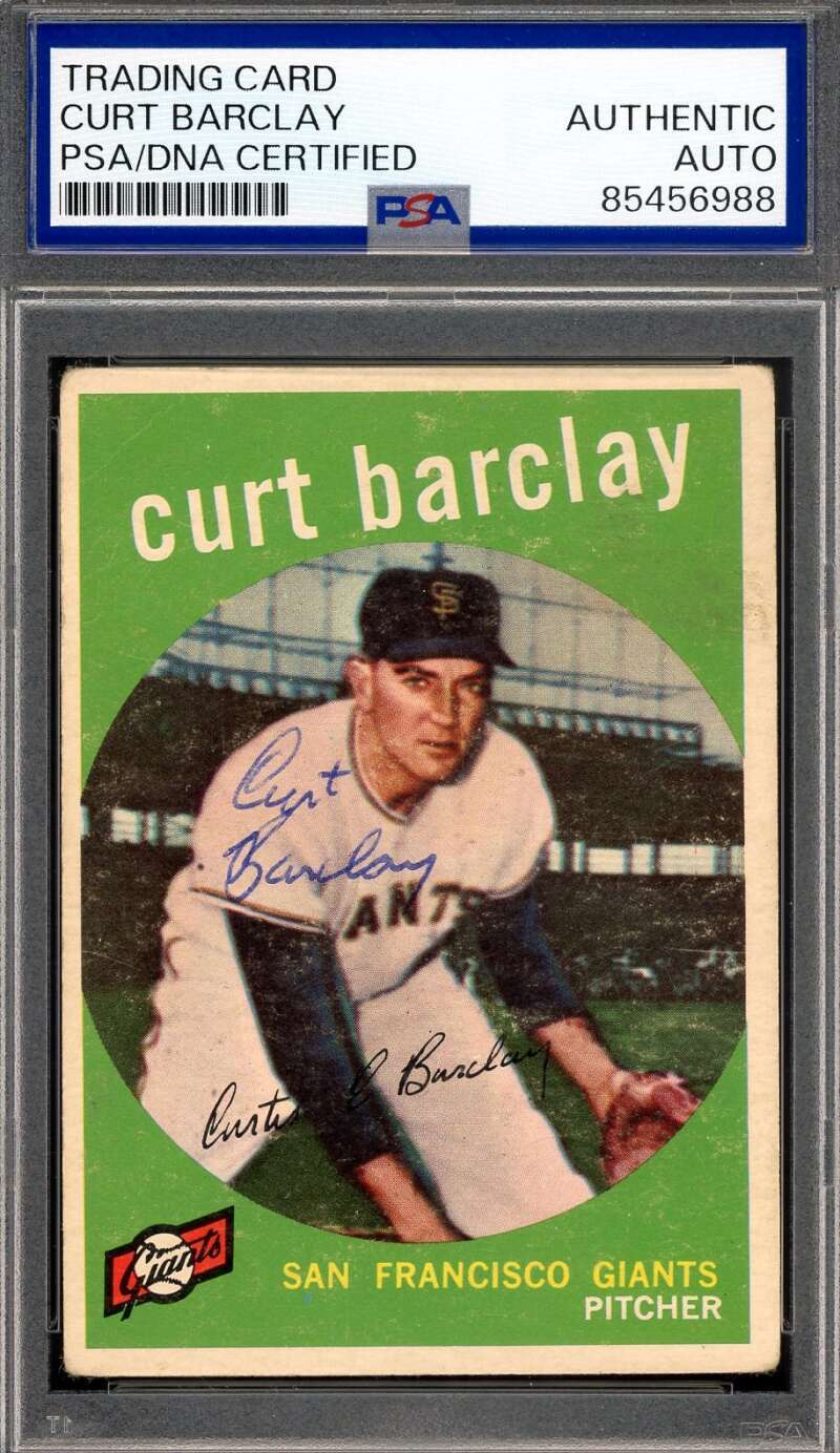 Curt Barclay PSA DNA Vintage Signed 1959 Topps Autograph