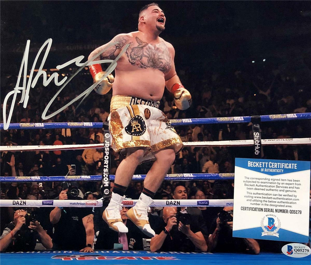 Andy Ruiz Jr autograph signed 11x14 Photo vs Anthony Joshua #18~ Beckett BAS COA