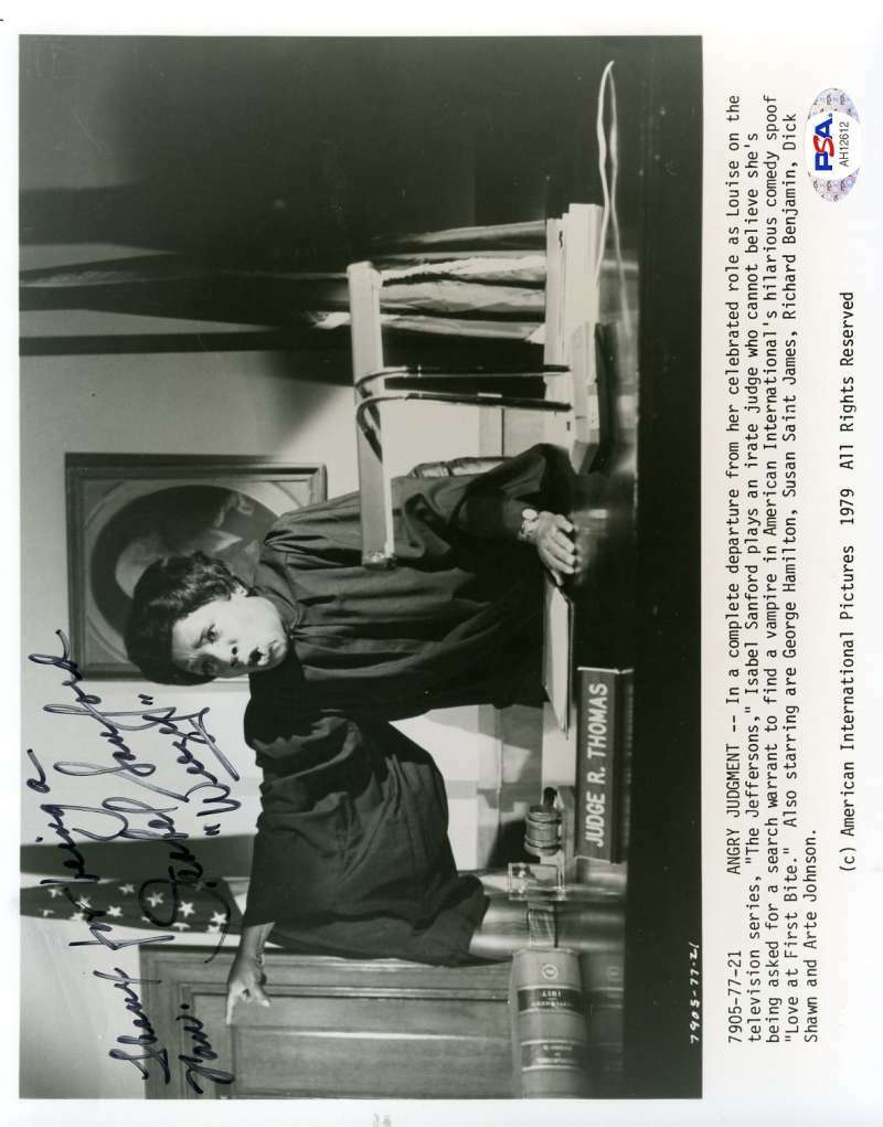 Isabel Sanford PSA DNA Coa Hand Signed 8x10 The Jeffersons Photo Autograph