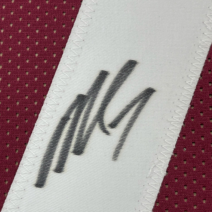 FRAMED Autographed/Signed MICHAEL MIKE VICK 33x42 Virginia Tech Jersey PSA COA