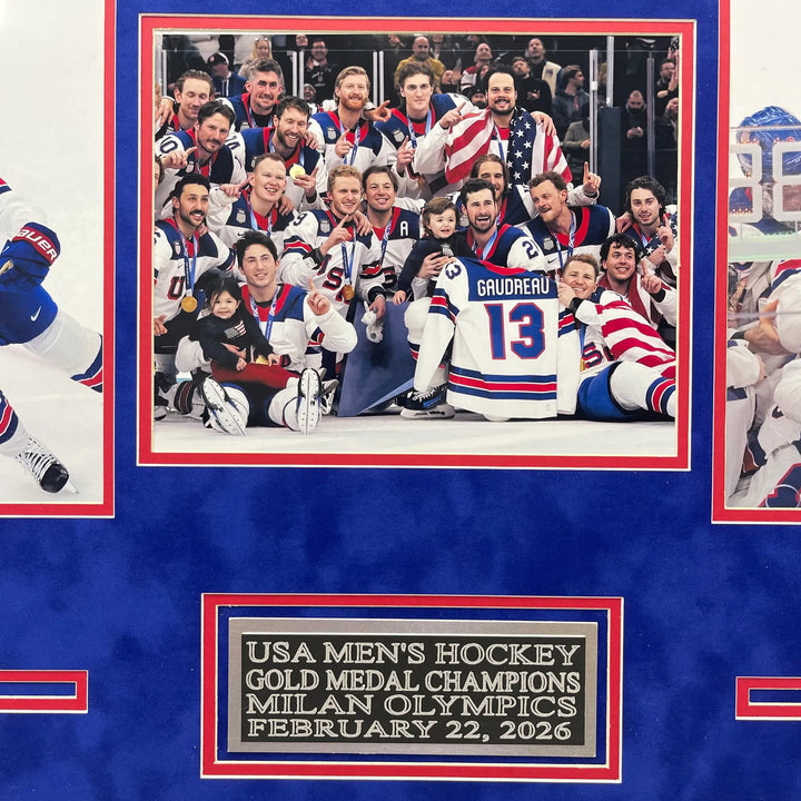 USA Men’s National Ice Hockey Team Custom Framed 3 Photo Display