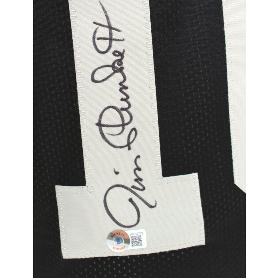 Jim Plunkett Autographed Oakland Raiders Black Jersey BAS COA Signed Vegas MVP