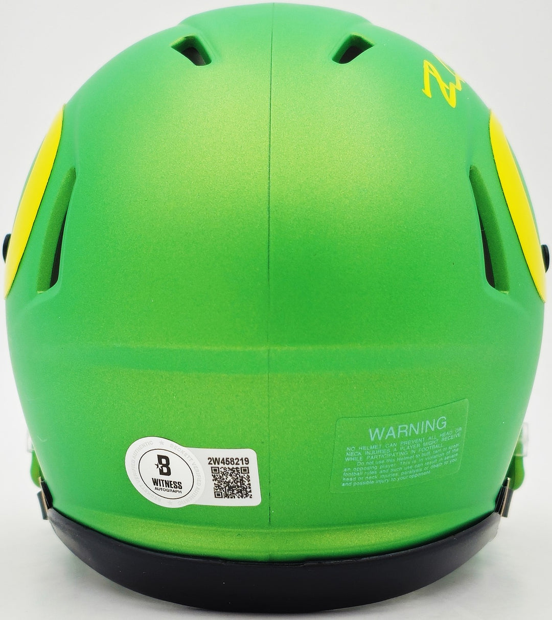 Dillon Gabriel Signed Oregon Ducks Apple Green Speed Mini Helmet Beckett Wit