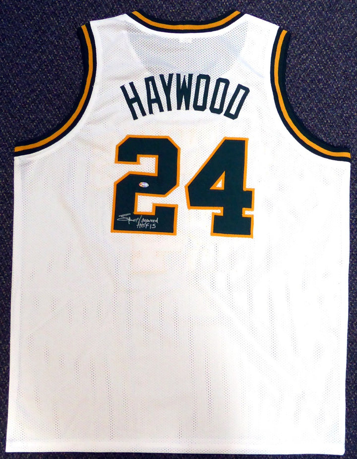 Seattle Sonics Spencer Haywood Autographed Signed White Jersey "HOF 15" MCS Holo