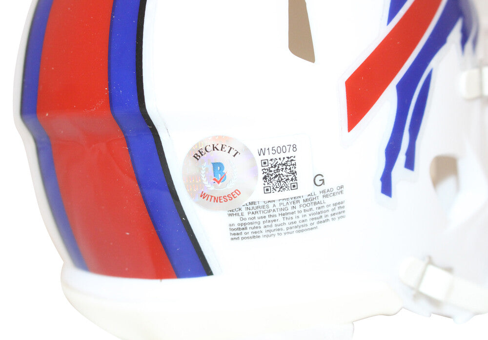 Cole Beasley Signed Buffalo Bills Speed Mini Helmet Bills Mafia Beckett 39486