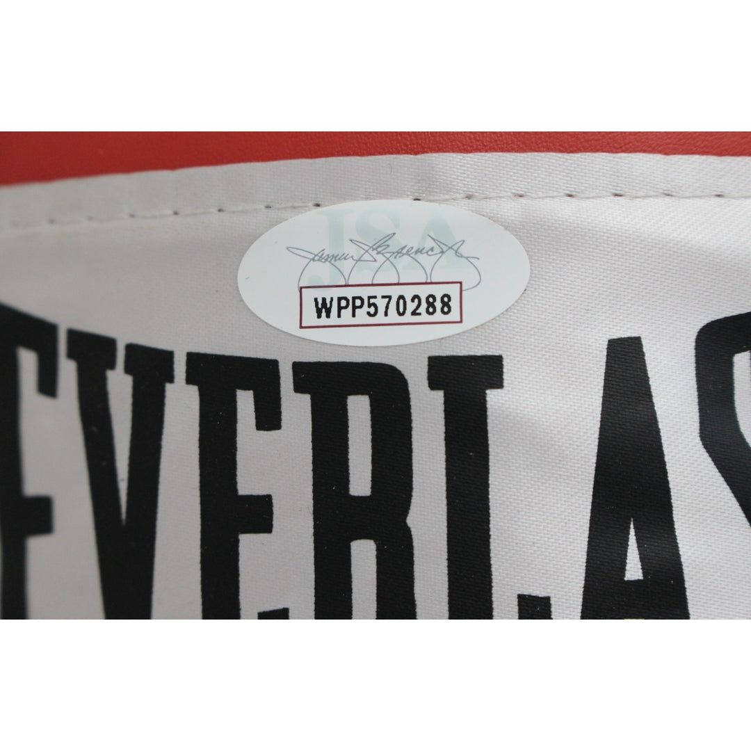 Michael Spinks Autographed/Signed Red Everlast Right Hand Boxing Glove JSA 53560