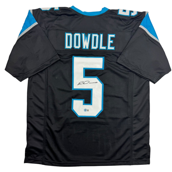 Autographed/Signed Rico Dowdle Carolina Black Football Jersey Beckett BAS COA