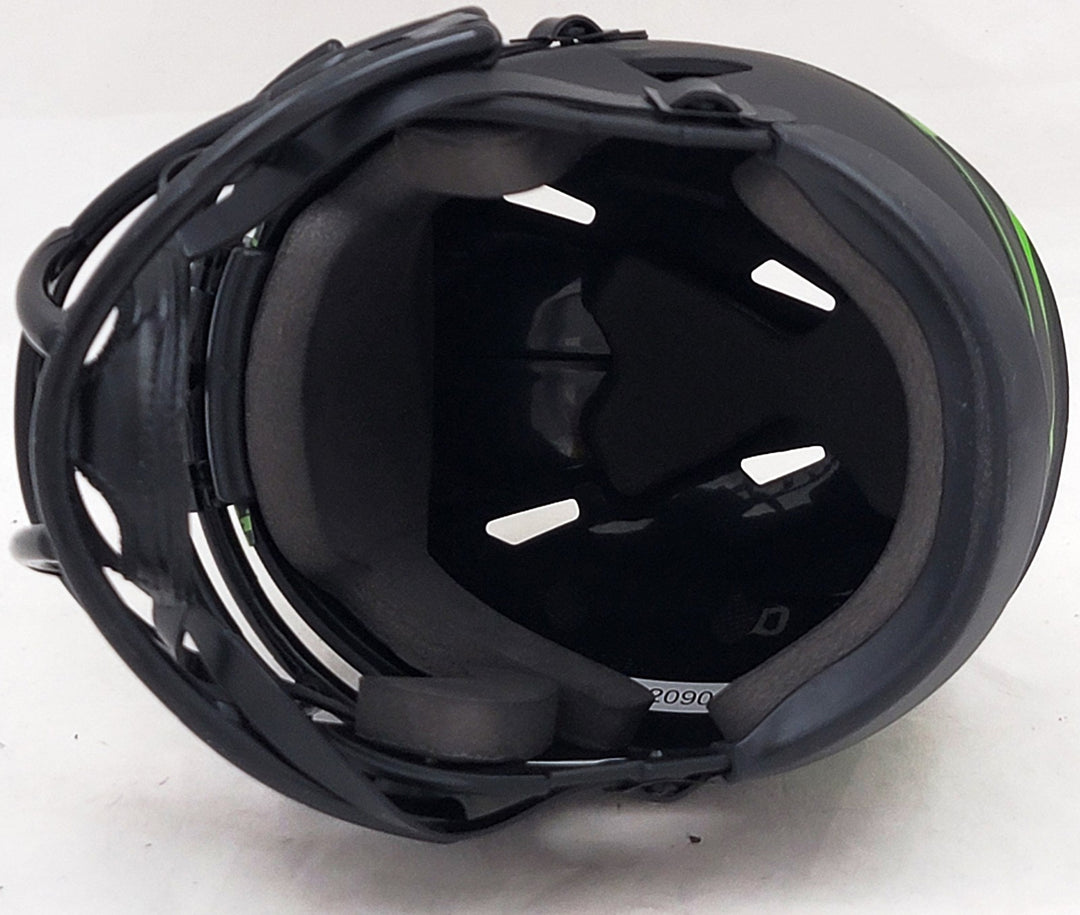 Jim Zorn Signed Seattle Seahawks Eclipse Black Speed Mini Helmet MCS Holo