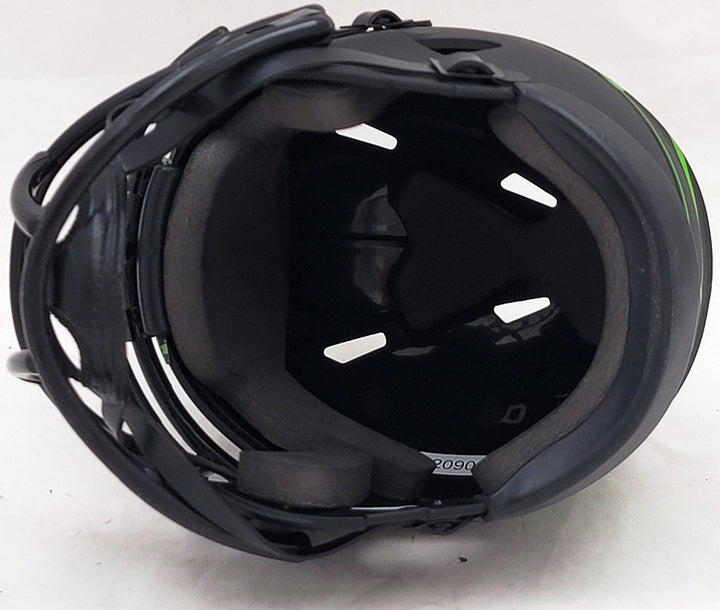 Jim Zorn Signed Seattle Seahawks Eclipse Black Speed Mini Helmet MCS Holo