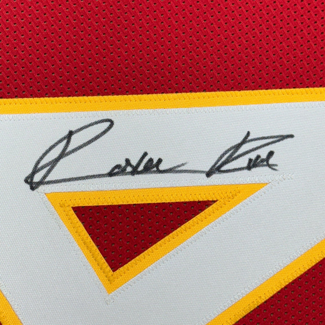 Framed Autographed/Signed Rashee Rice 35x39 Kansas City Red Jersey BAS COA