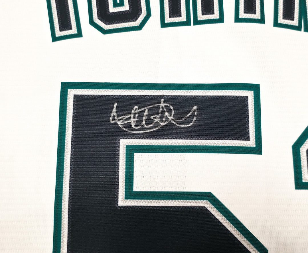 Mariners Ichiro Suzuki Auto White Nike HOF Patch Jersey Size XL Beckett Witness