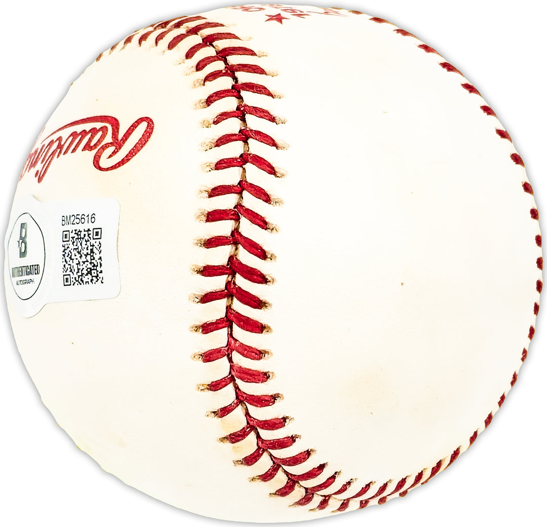 Ed Figueroa Autographed 1978 WS Baseball Yankees Game Winner Beckett BM25616