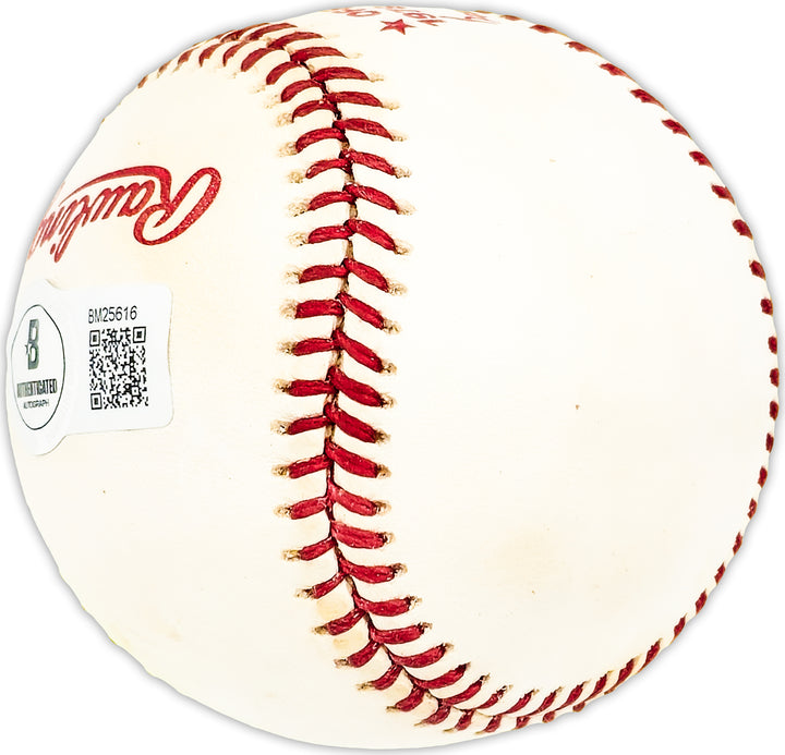 Ed Figueroa Autographed 1978 WS Baseball Yankees Game Winner Beckett BM25616