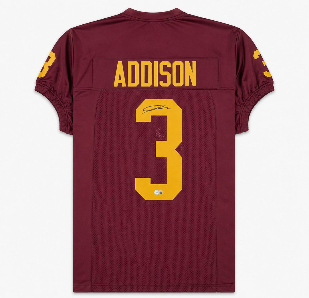 USC Trojans Jordan Addison Signed Maroon Jersey Beckett BAS QR