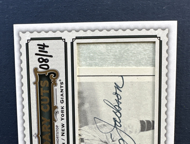 2009 SP Legendary Cuts Travis Jackson Signed Cut auto card #8/14 Mint Hof