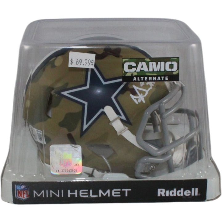 Dak Prescott Autographed/Signed Dallas Cowboys Camo Mini Helmet Beckett 56325