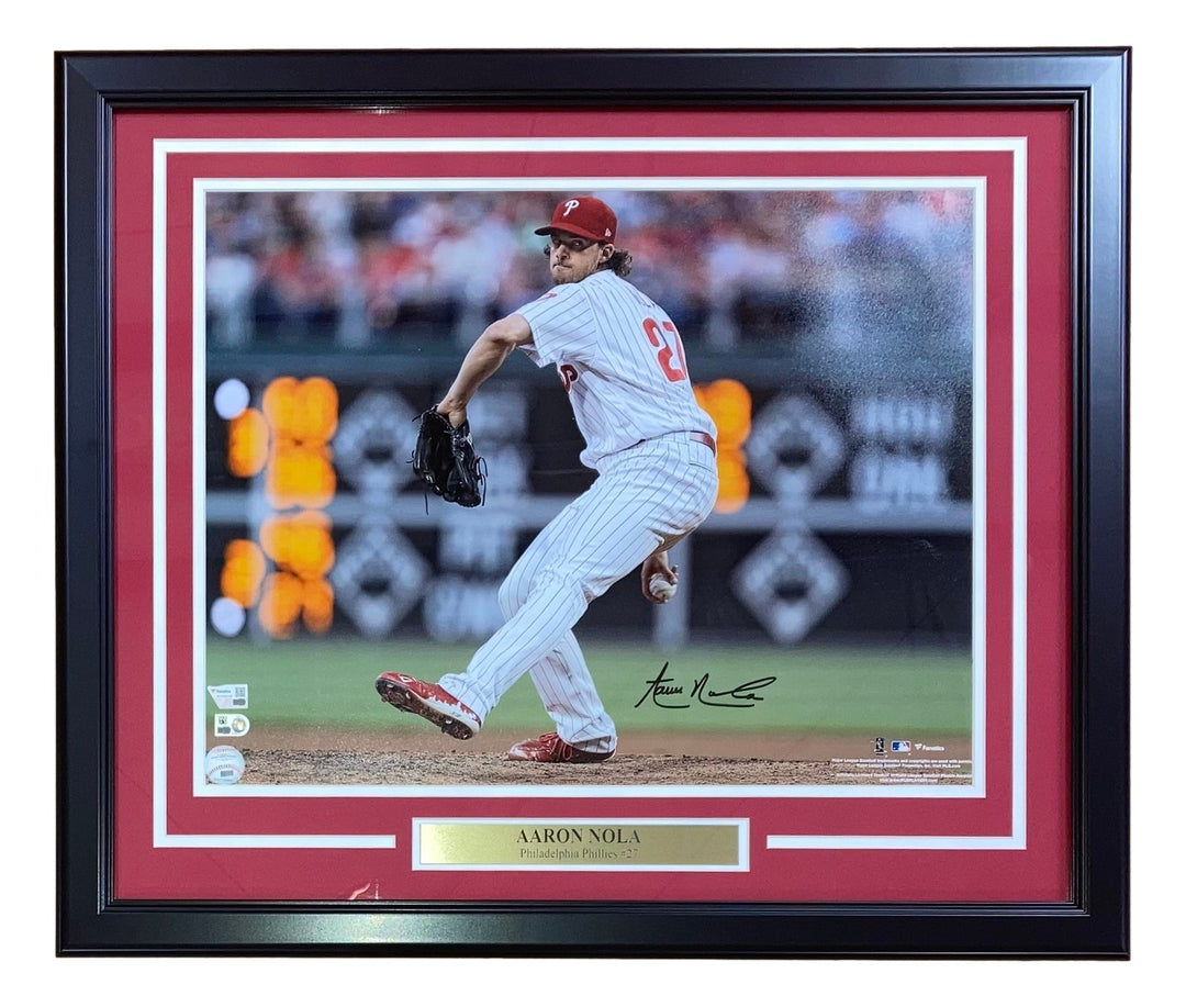 Aaron Nola Signed Framed 16x20 Philadelphia Phillies Photo Fanatics